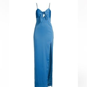 Aidan by Aidan Mattox Satin Gown with Slit